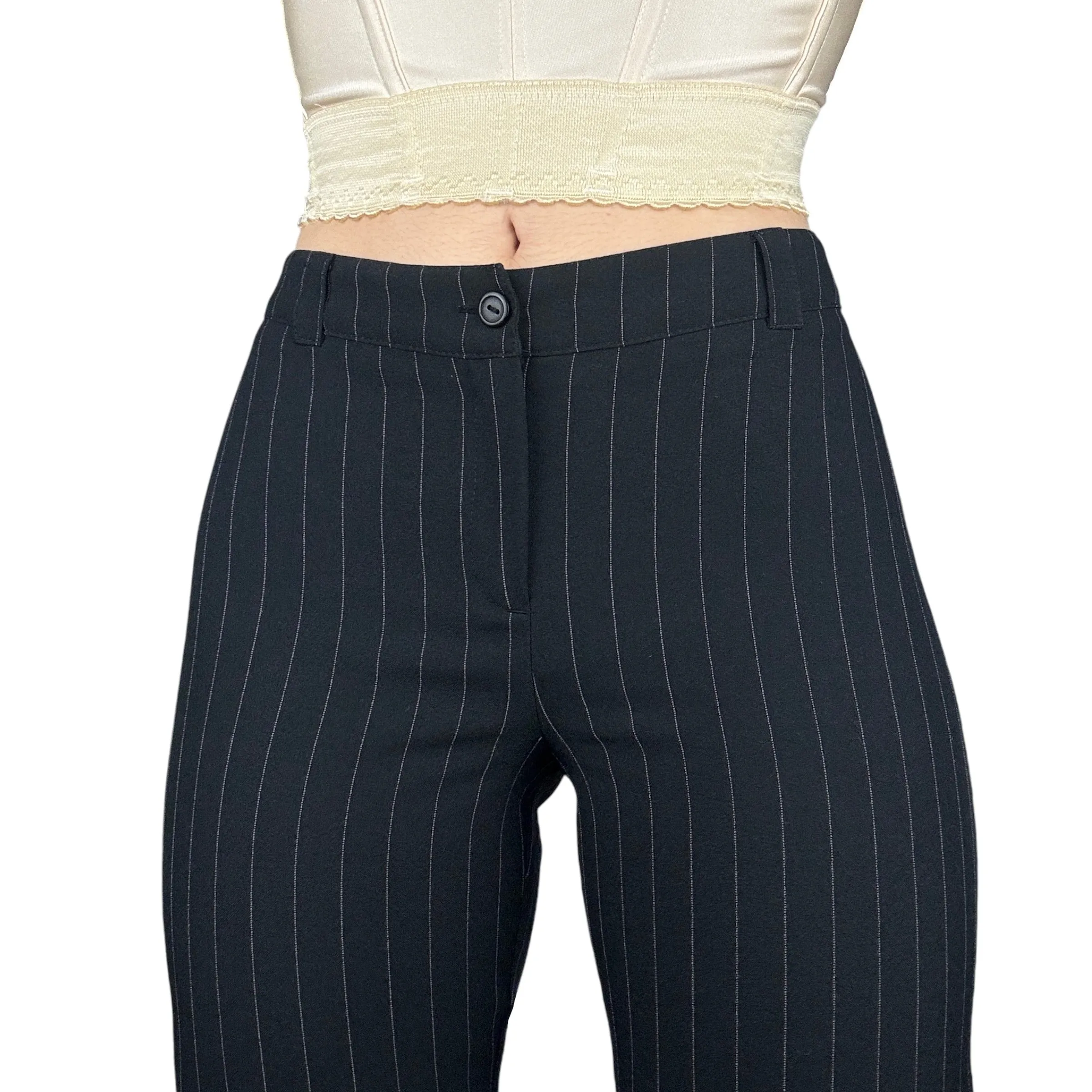 90s Pinstripe Office Flares (S)