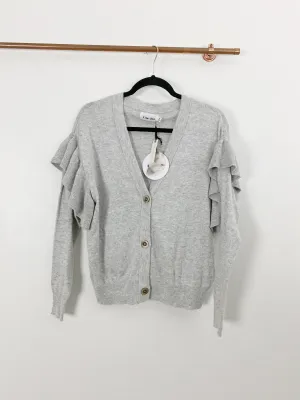 Anthropologie Line   Dot Ruffle Cardigan NWT Small