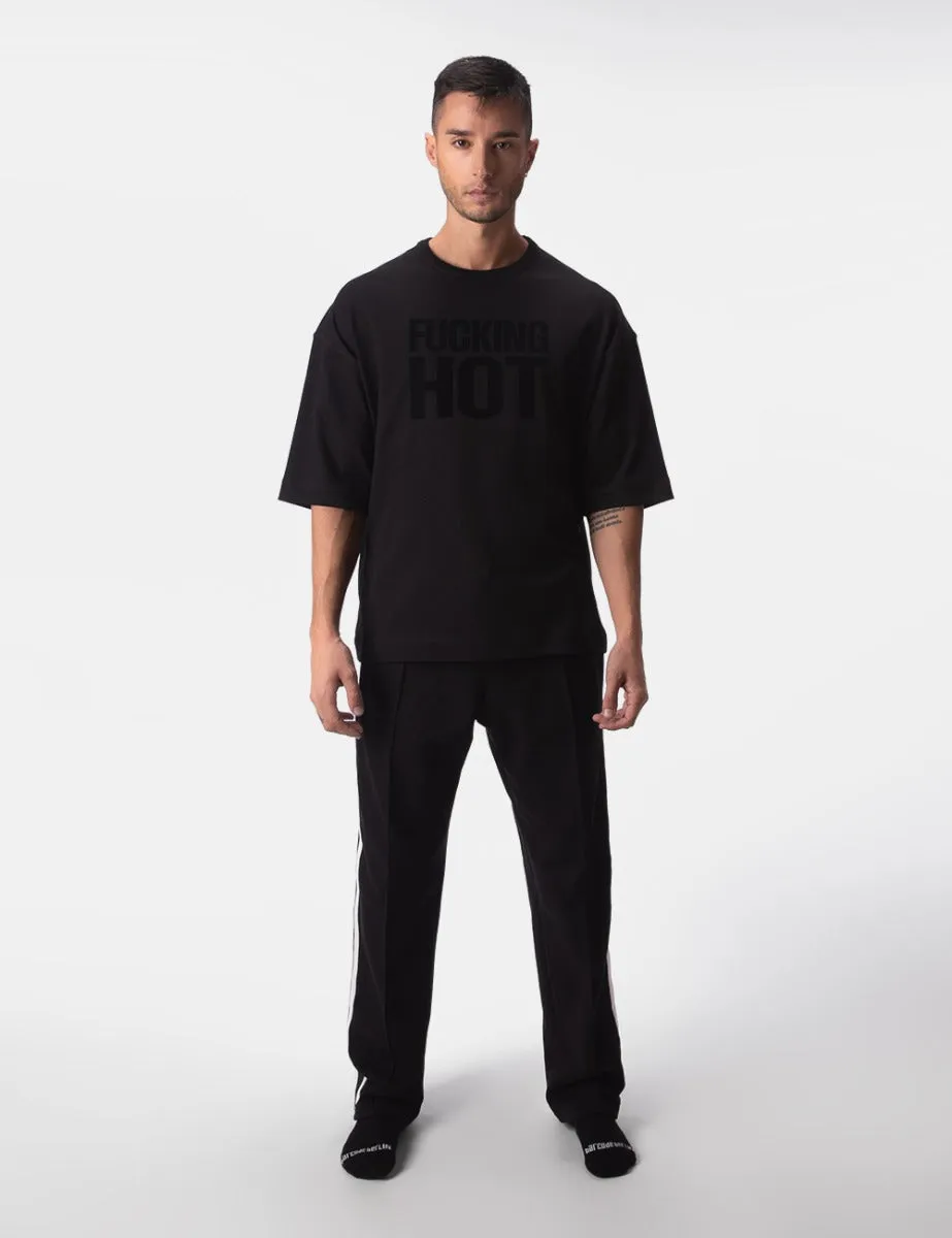 Barcode Berlin Oversized T Shirt Fucking Hot Black