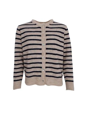 BCDELL striped knit cardigan - Navy
