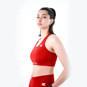 Belt Blend Sports Bra Crimson Red