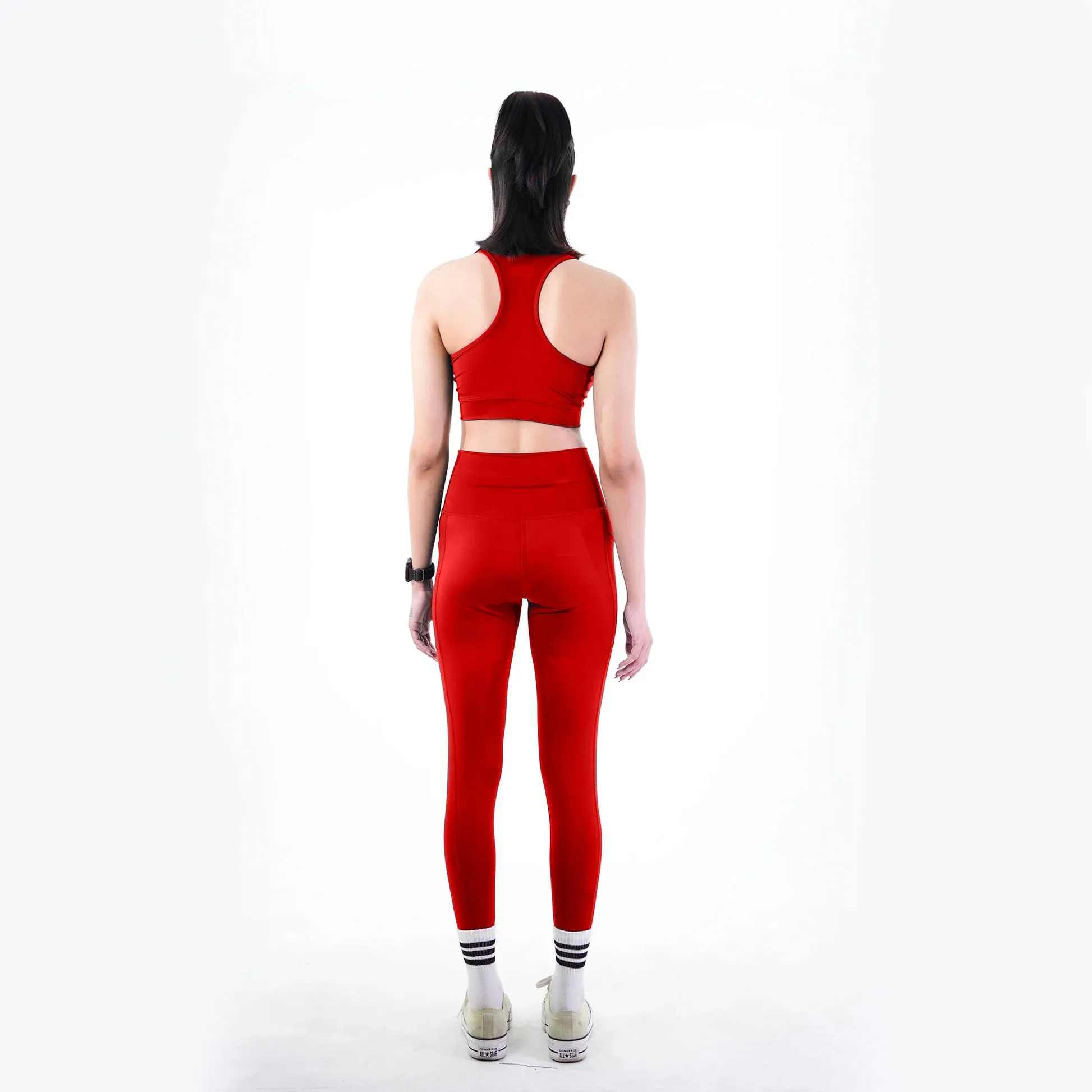 Belt Blend Sports Bra Crimson Red