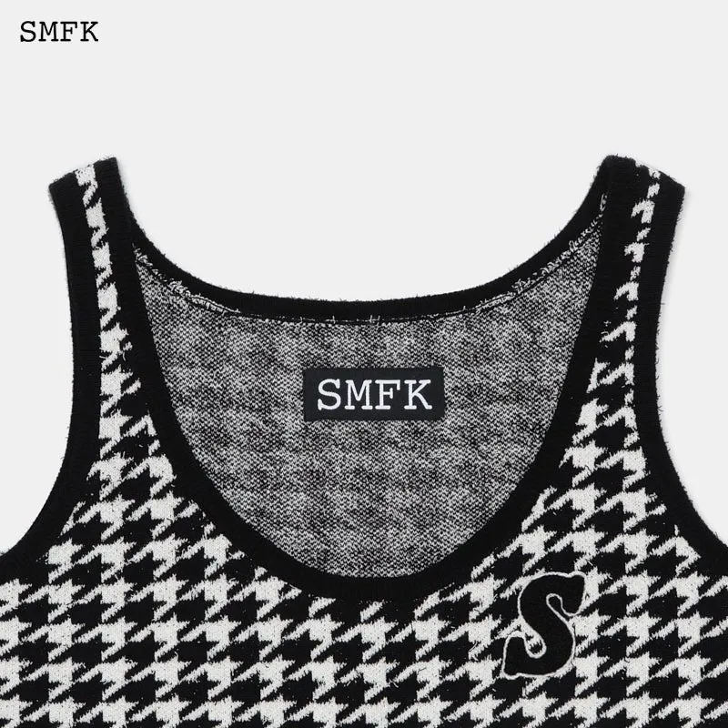 Black Bird Check Knitted Undershirt Black Bird Check