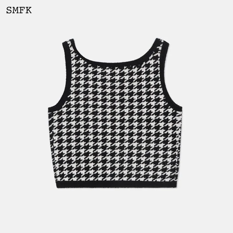 Black Bird Check Knitted Undershirt Black Bird Check