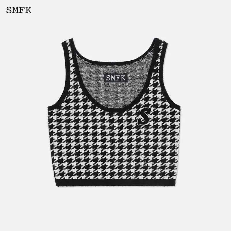 Black Bird Check Knitted Undershirt Black Bird Check