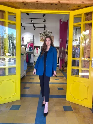 Blazer en bleu petrole