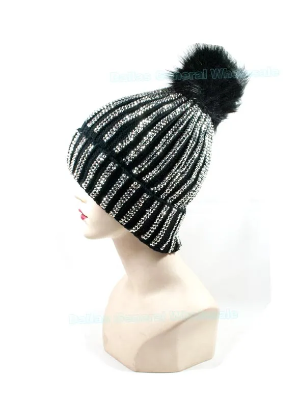 Bling Bling Fashion Thermal Beanie Hats Wholesale