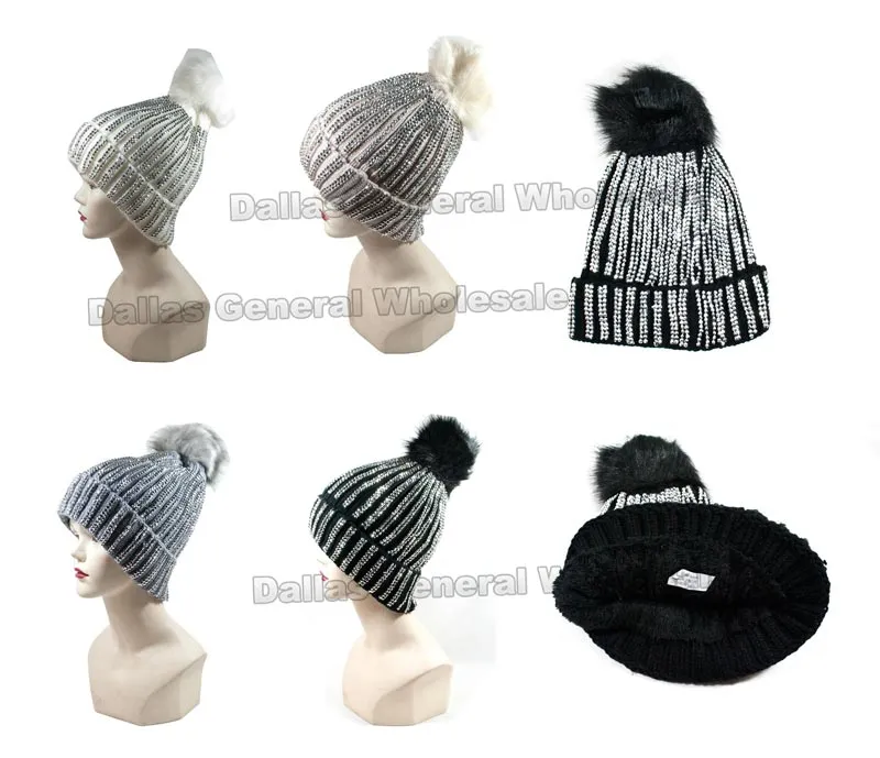 Bling Bling Fashion Thermal Beanie Hats Wholesale