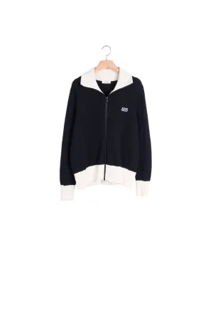 Cardigan court bicolore