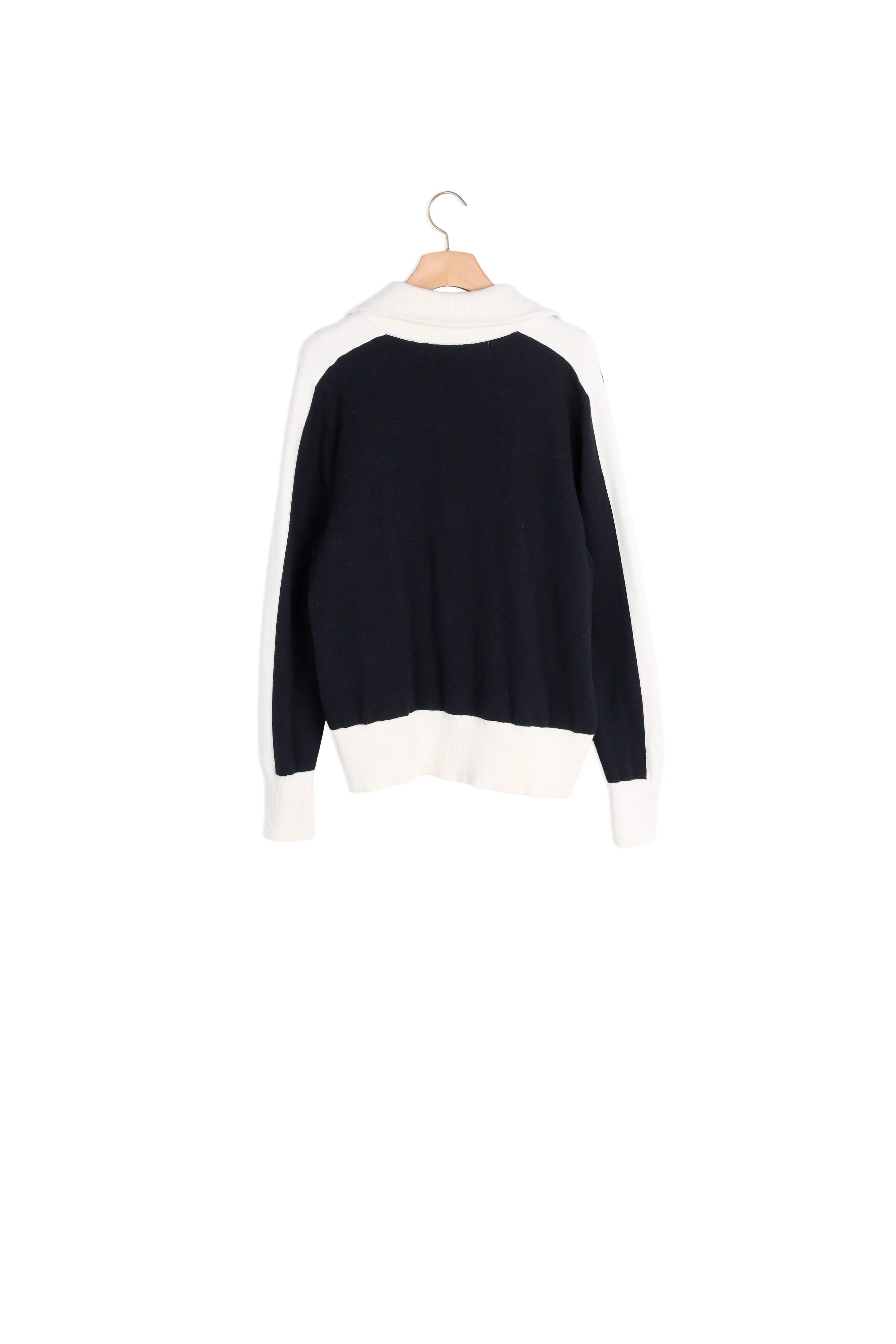 Cardigan court bicolore