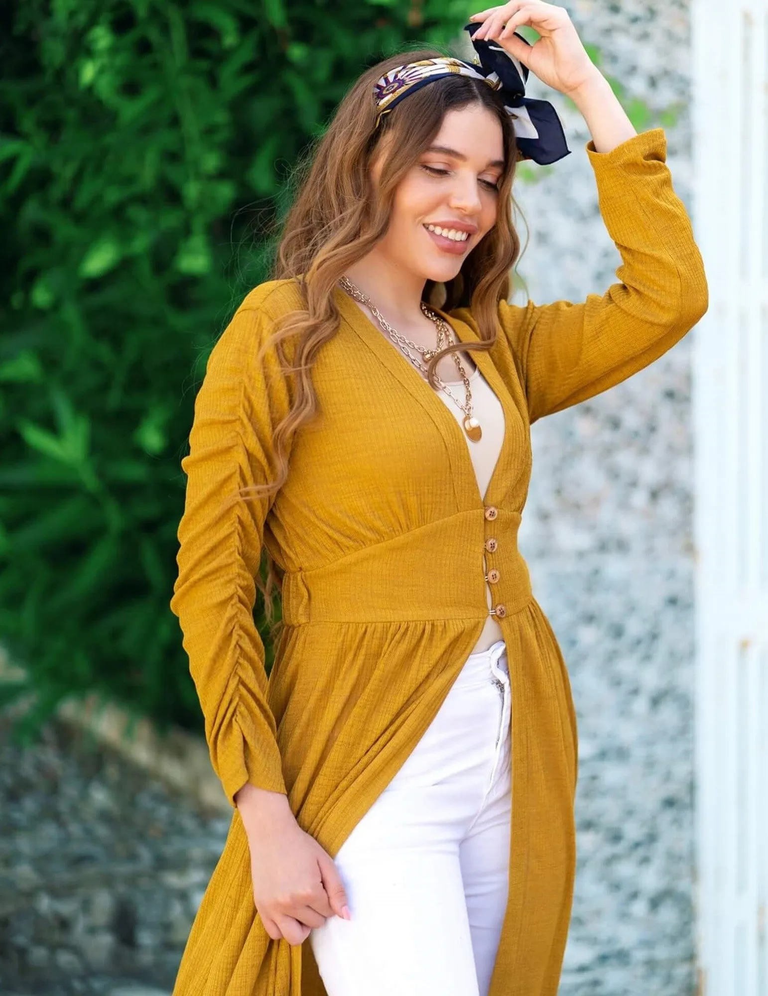 Cardigan long en maille