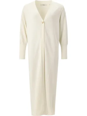 Cashmere Blend Long Cardigan - Offwhite