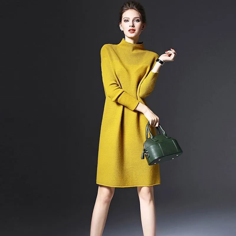 Casual Long Sleeve Sweater Dress