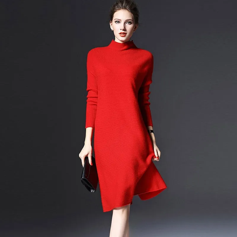 Casual Long Sleeve Sweater Dress