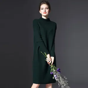 Casual Long Sleeve Sweater Dress