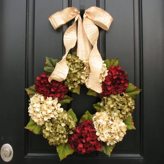 Christmas Hydrangea Wreath