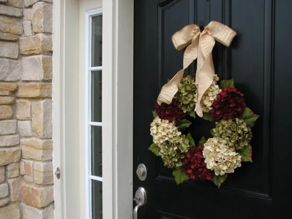 Christmas Hydrangea Wreath