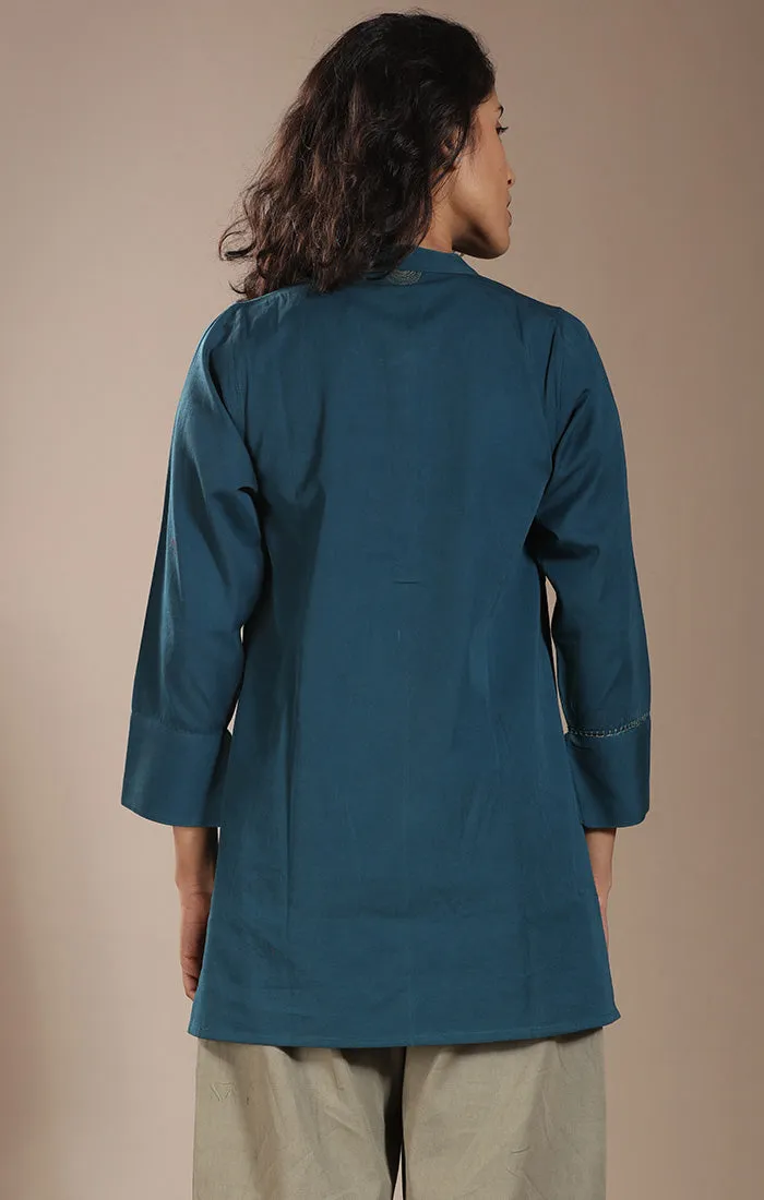 Cotton Twill Top - Pine Green or Crimson Red