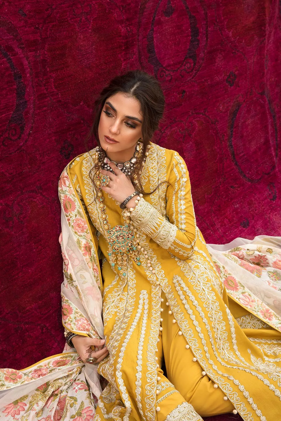 Crimson X Saira Shakira Winter Collection 2020 – Modern Memsaab - Amber