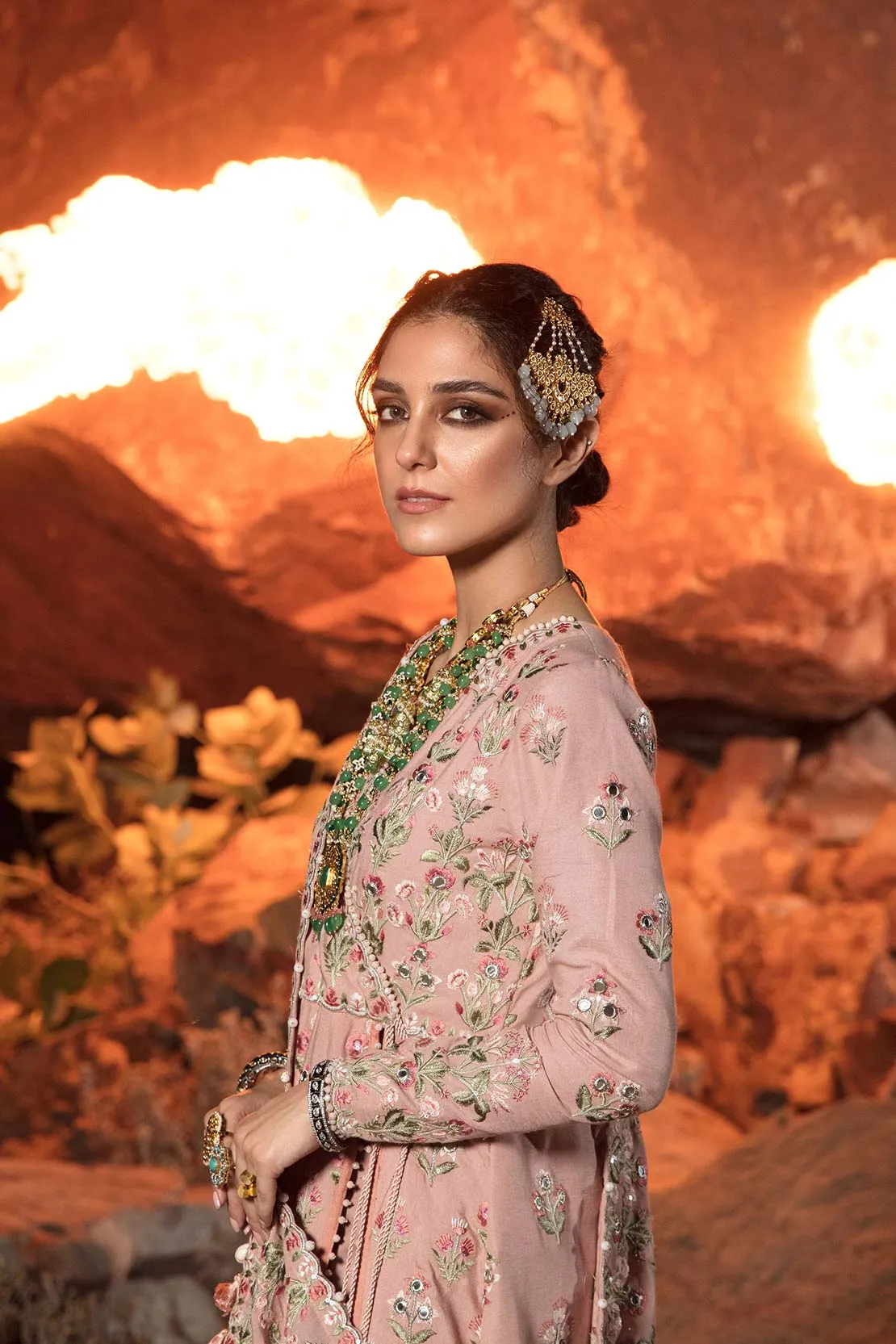 Crimson X Saira Shakira Winter Collection 2020 – Sheeshay Hazaron - Rose