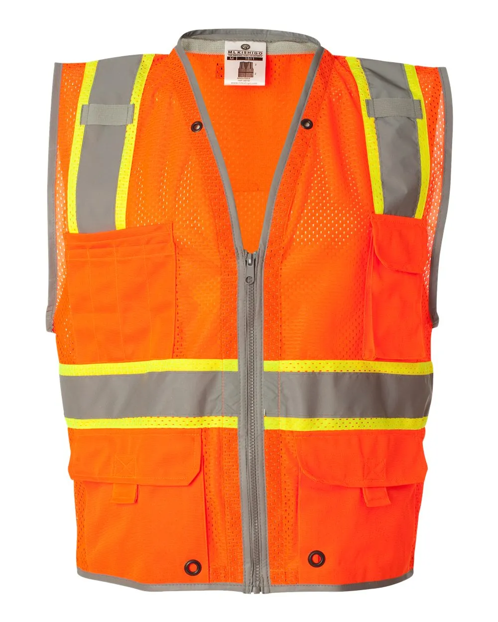 Custom Embroidery - Kishigo - Premium Brilliant Series® Heavy-Duty Class 2 Vest - 1510-1511