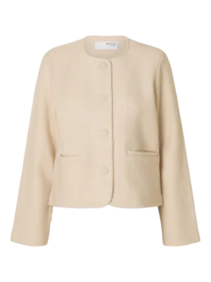 Darla Ls Knit Short Cardigan - Birch