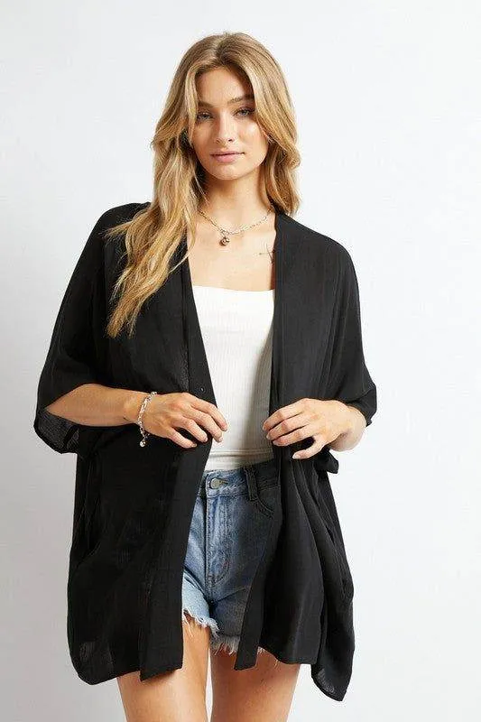 Davi & Dani | Favorite Solid Kimono Cardigan
