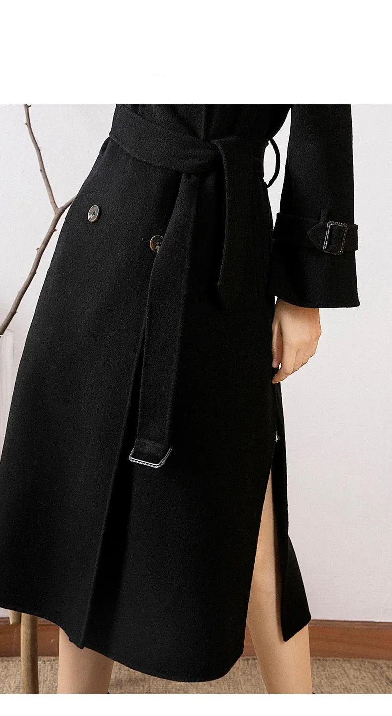 Double-sided Long High-end European Cashmere Coat