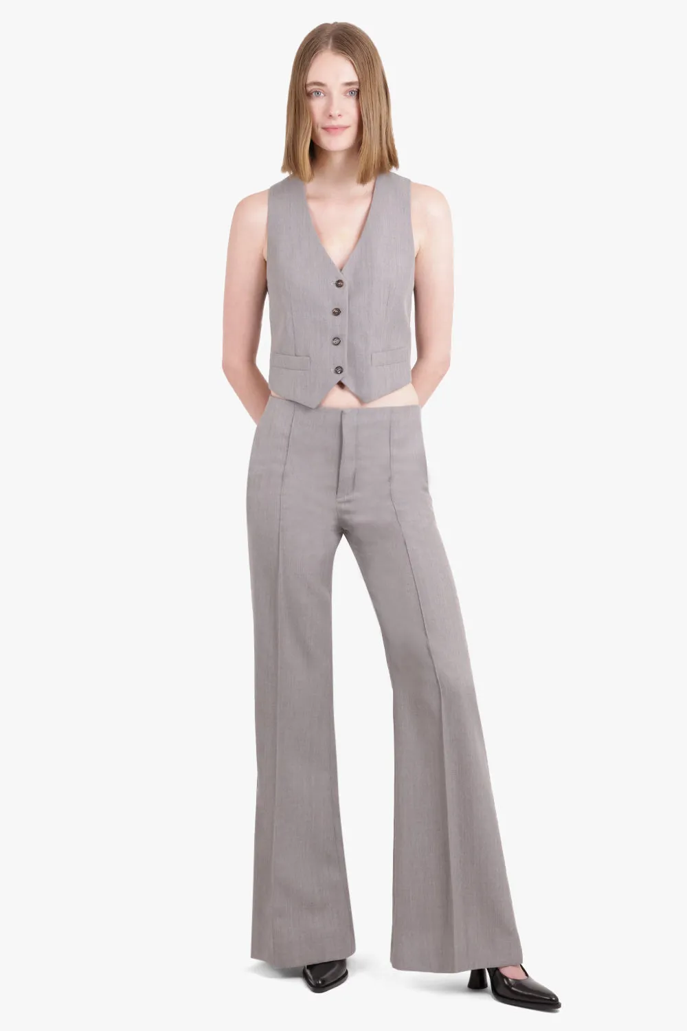 Fitted Flare Pant | Swan Grey