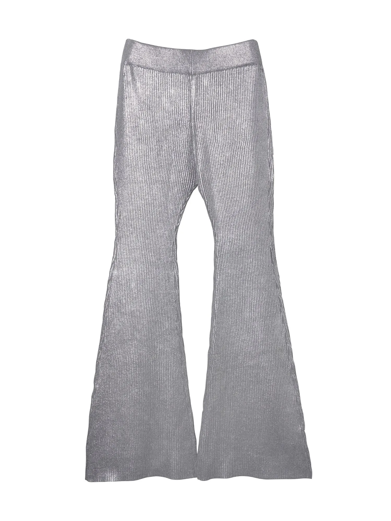 Foil Printed Flared Knit Pants