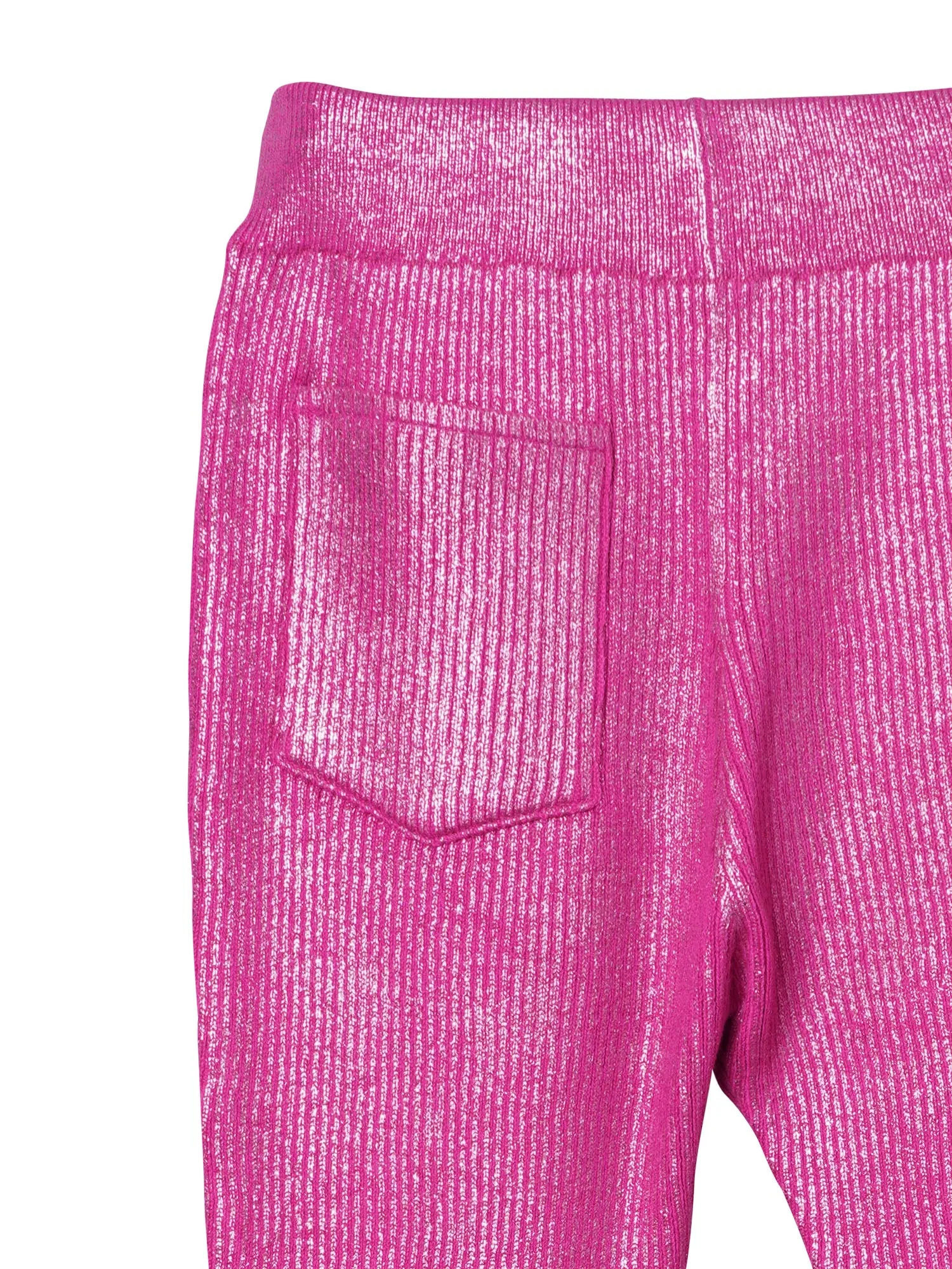 Foil Printed Flared Knit Pants