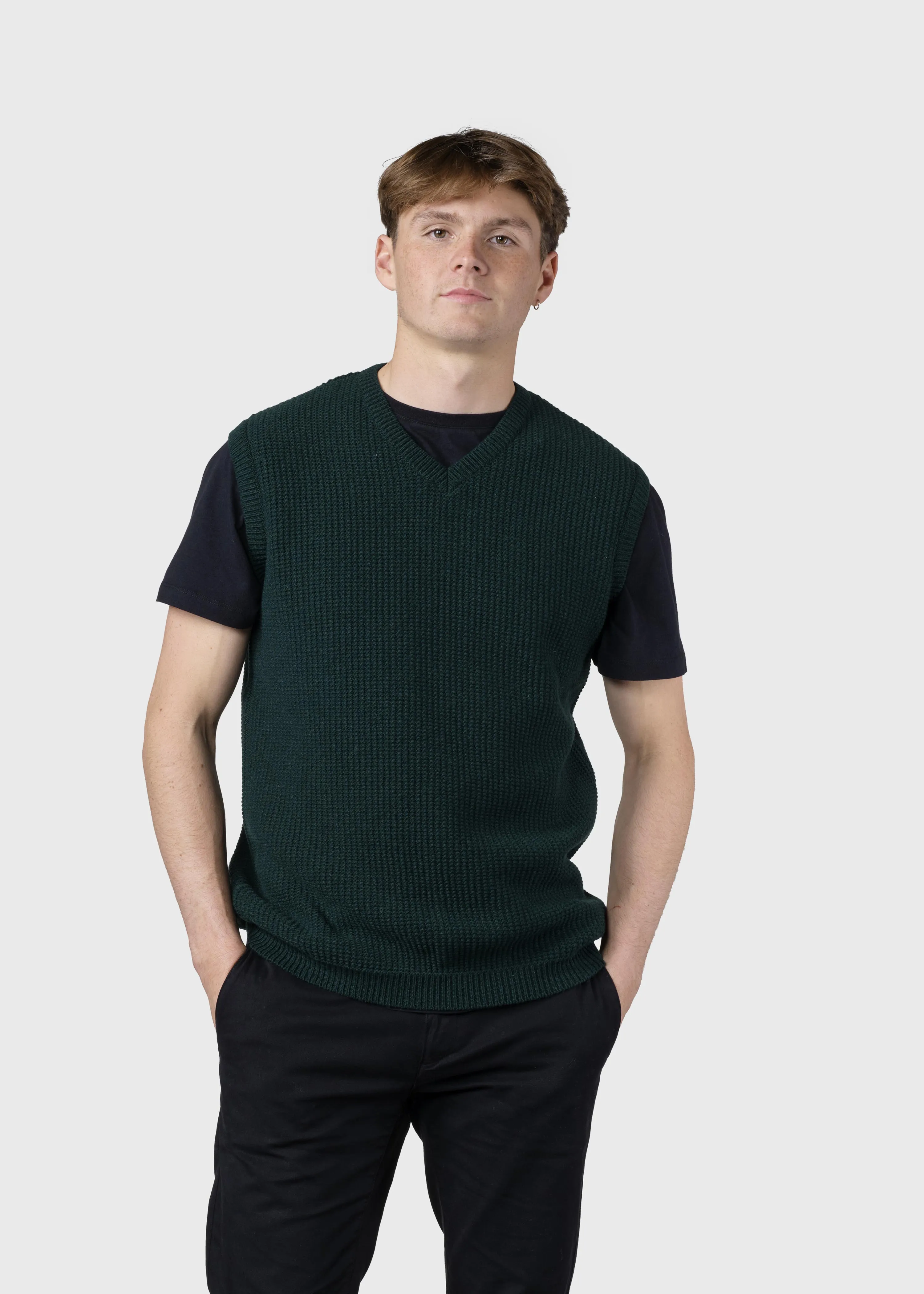 Folke knit vest - Moss Green