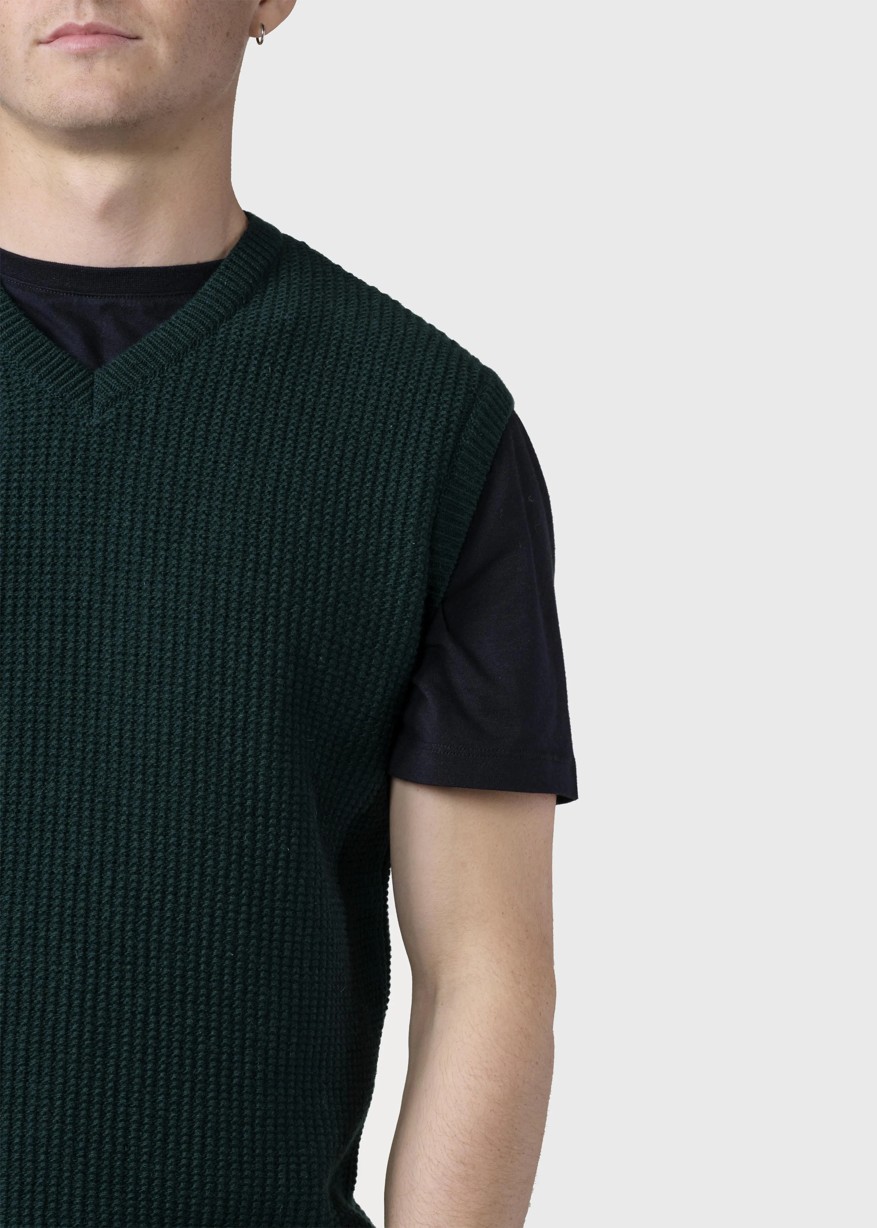 Folke knit vest - Moss Green
