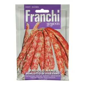 Franchi Sementi Dwarf French Bean (Fagiolo Nano) Borlotto Di Vigevano Seeds