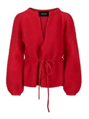 Fredrikke Chunky Cardigan - Bright Red