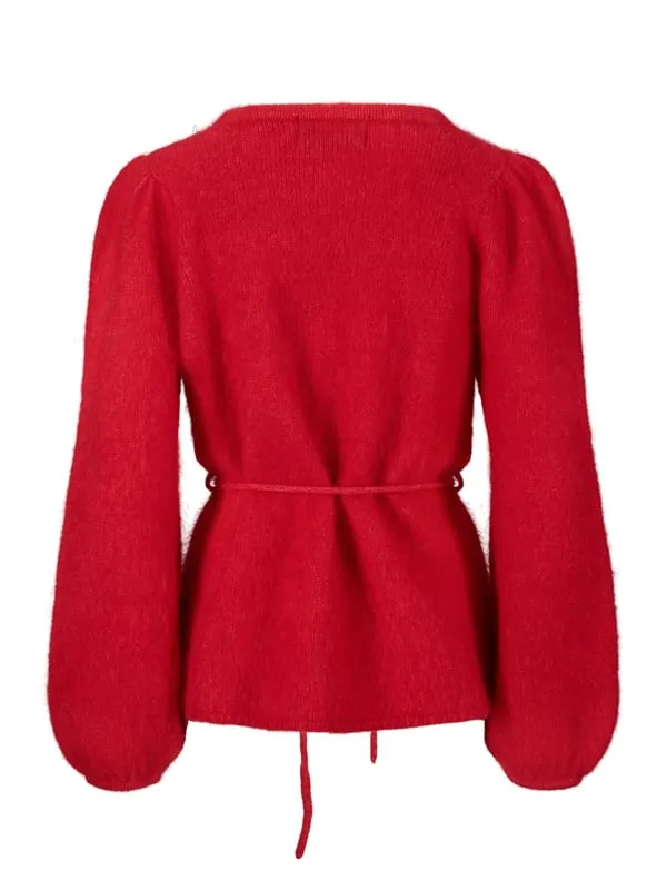 Fredrikke Chunky Cardigan - Bright Red