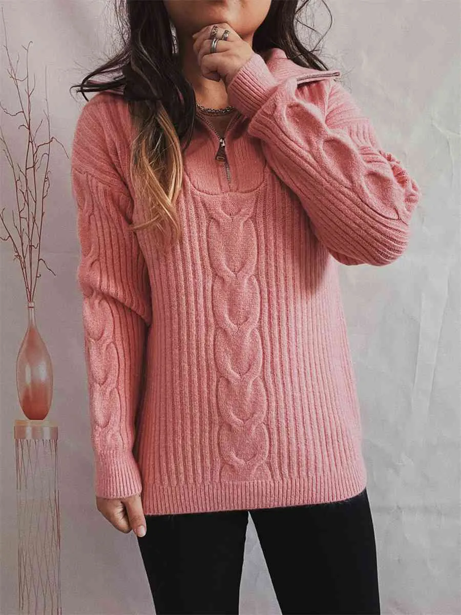 Frozy’s Day Dream Rib-Knit Half Zip Sweater