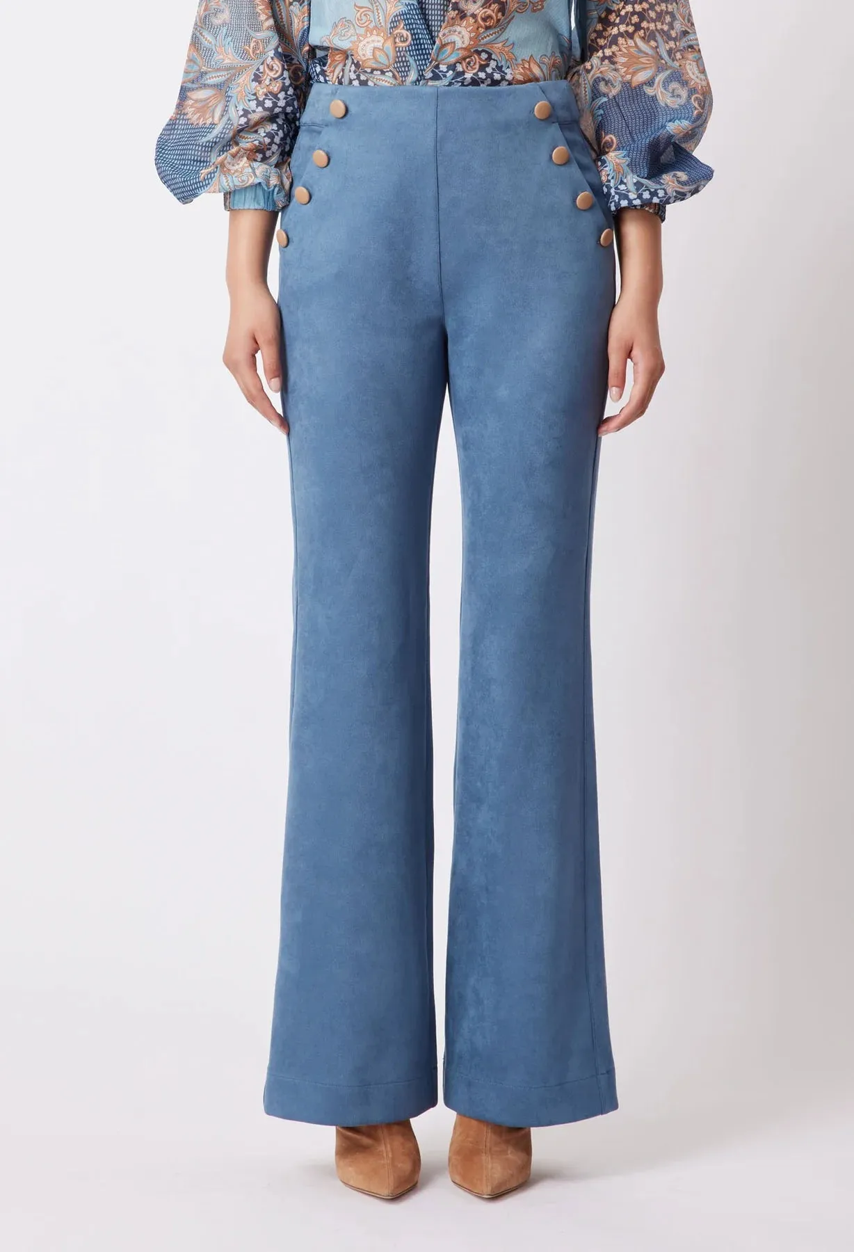 Getty Faux Suede Flared Pant