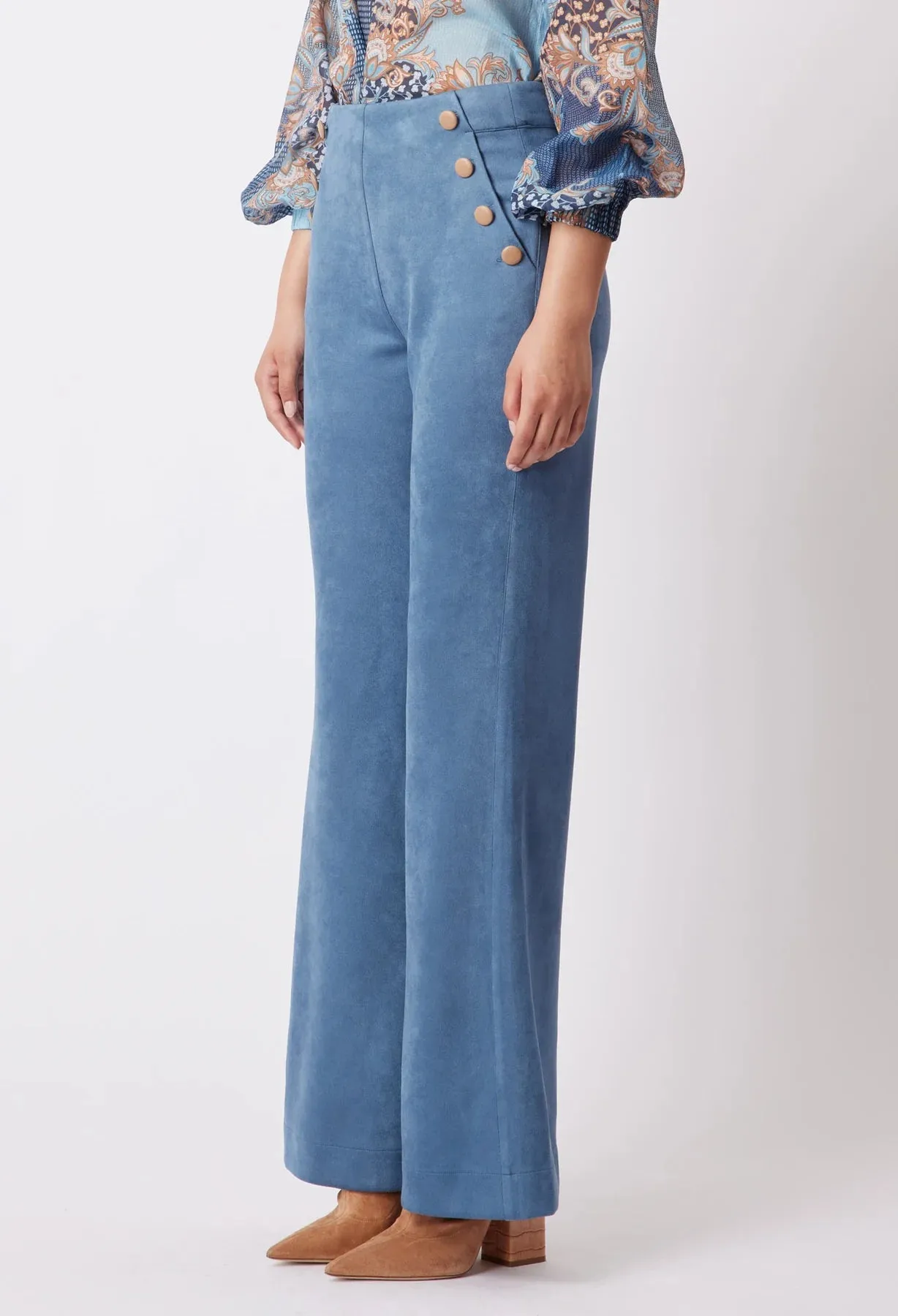 Getty Faux Suede Flared Pant