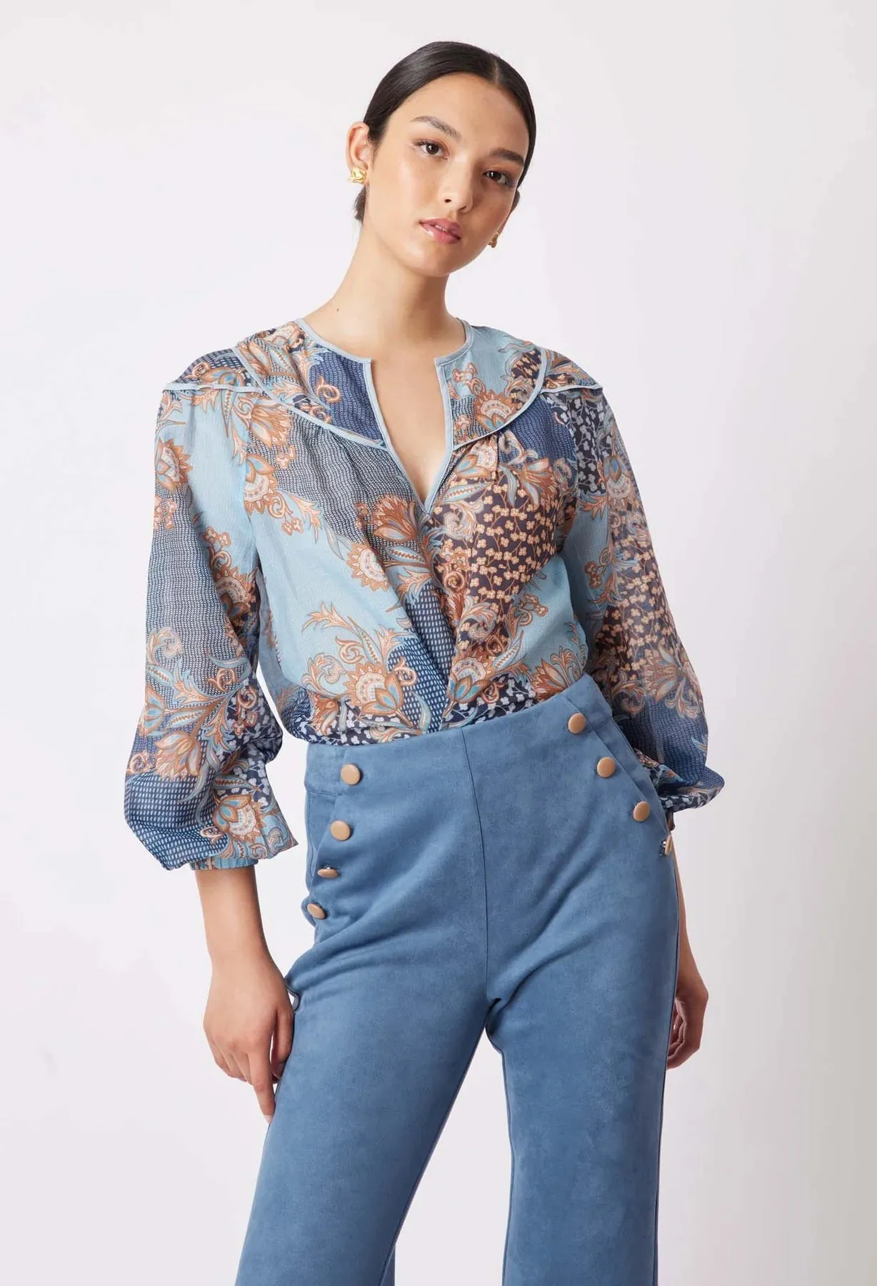 Getty Faux Suede Flared Pant