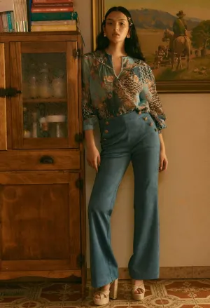 Getty Faux Suede Flared Pant