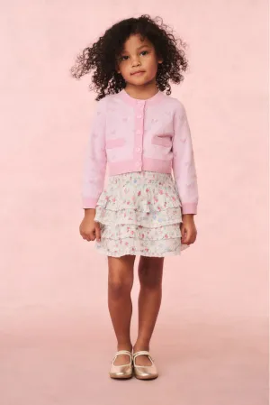 Girls Steran Cotton Heart Cardigan