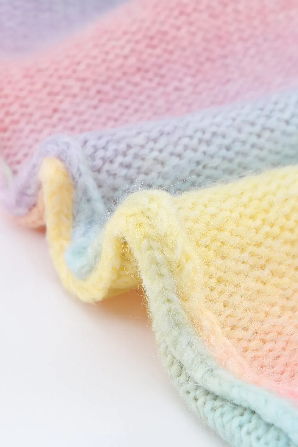 Gradient Open Front Drop Shoulder Cardigan