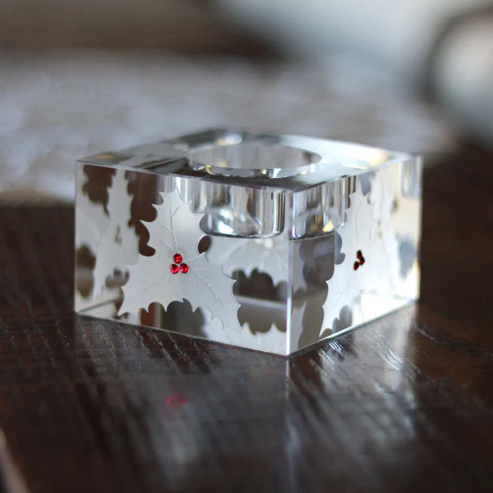 Holly Tea Light Holder