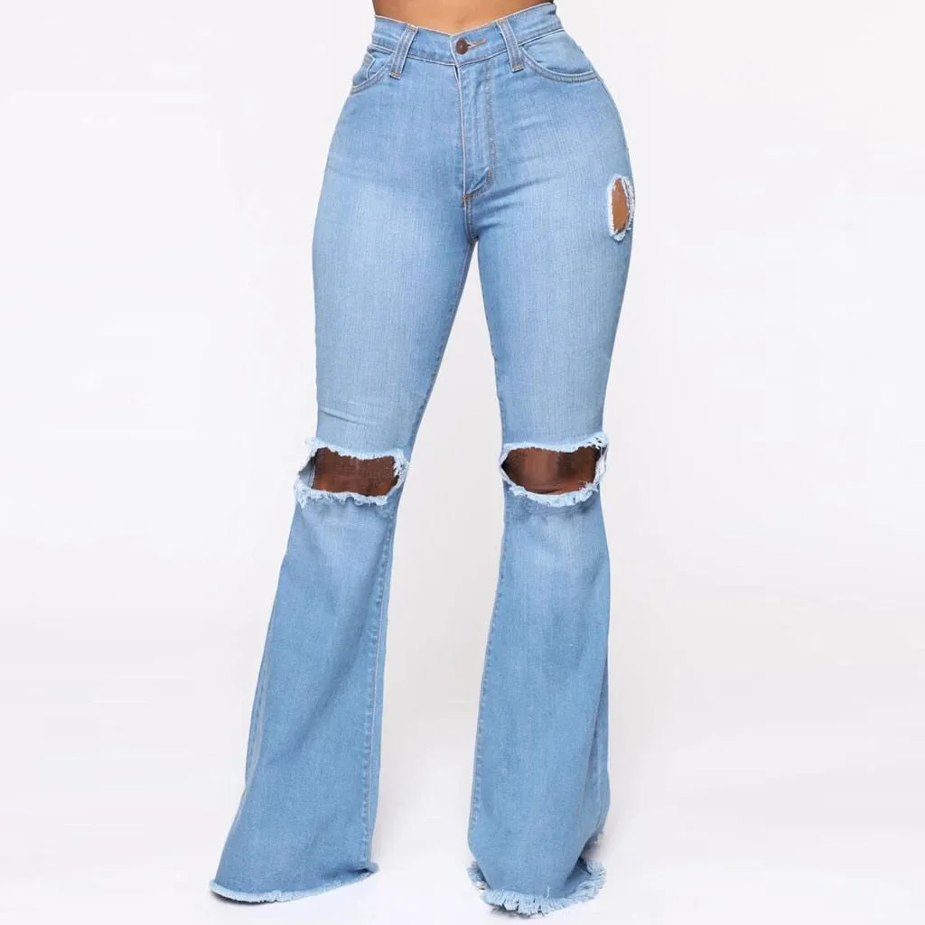 Jeans w/ Flared Legs