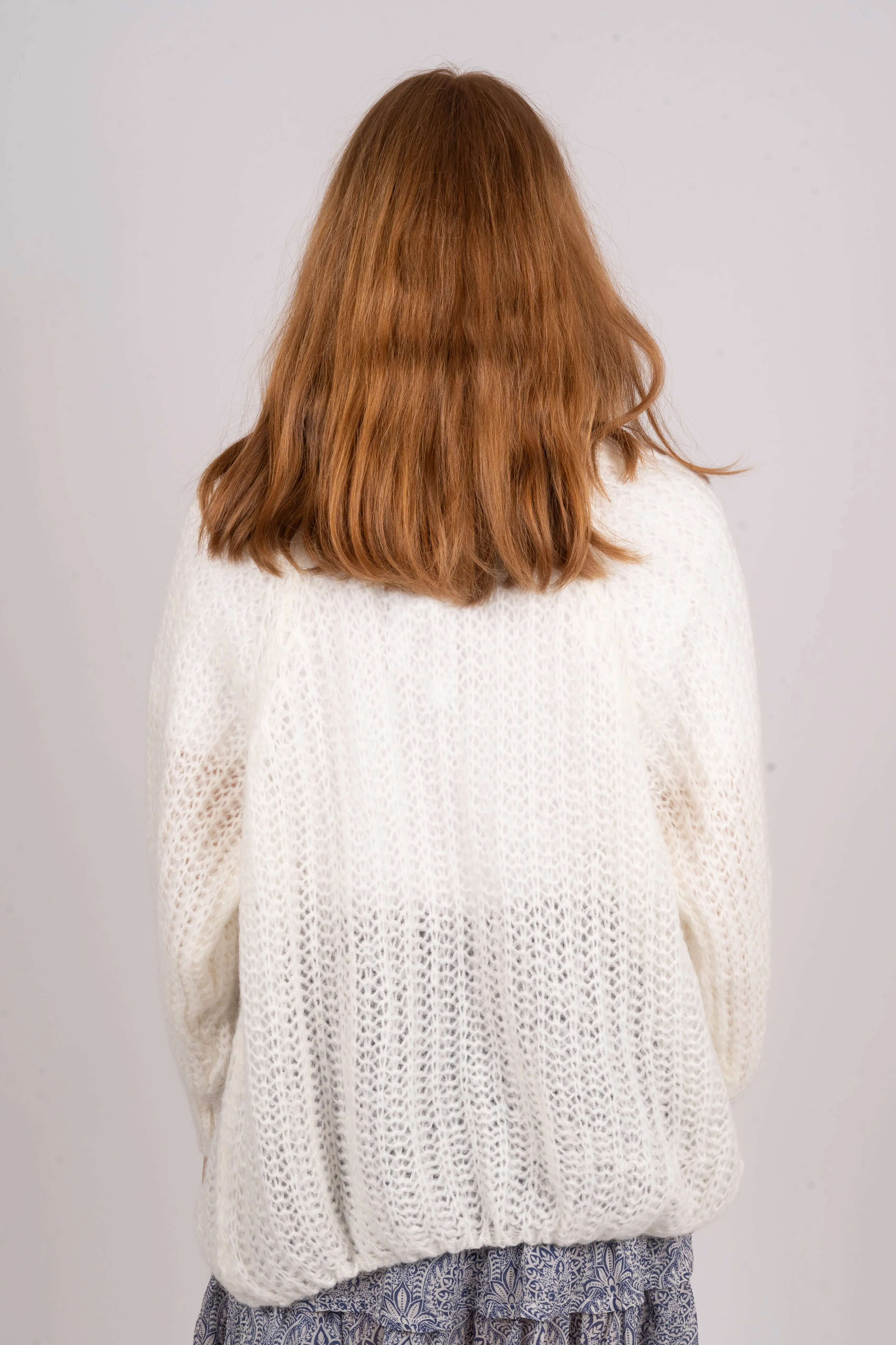 Joseph Cardigan Solid - White