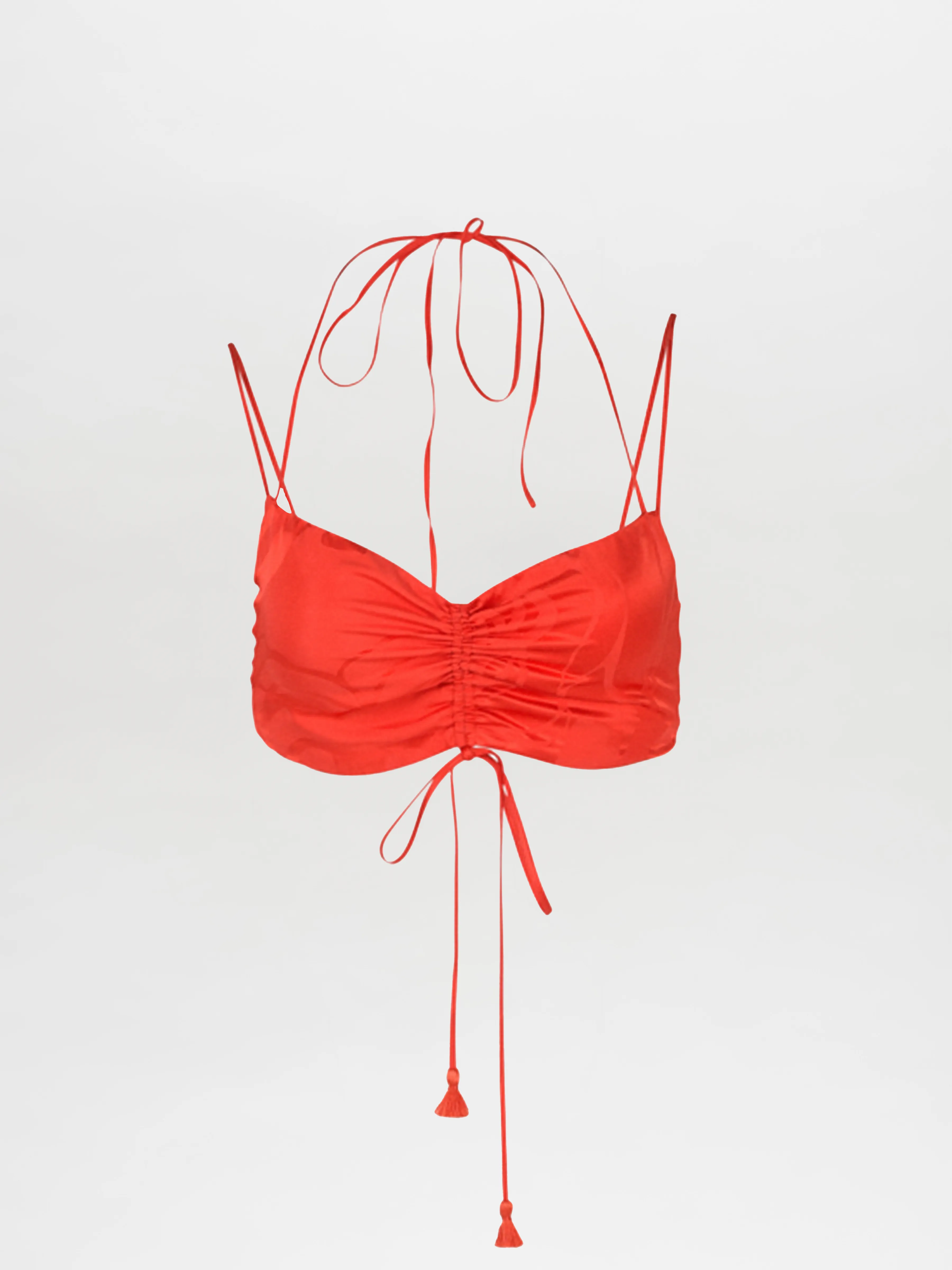 Kayla Top Crimson Jacquard