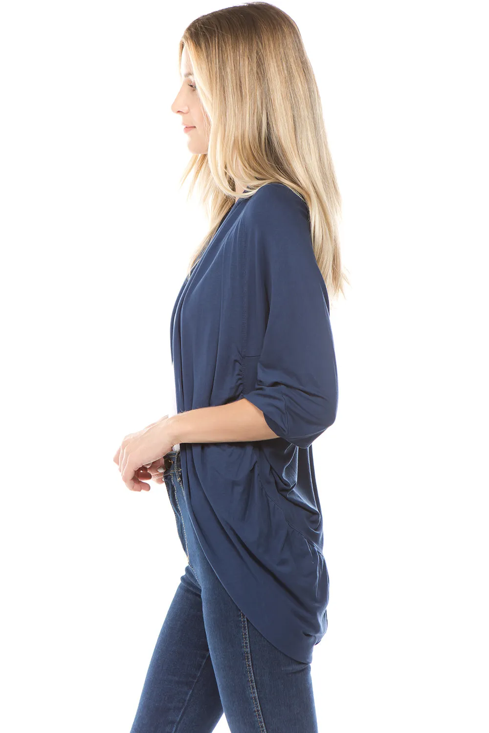 KERI DOLMAN SLEEVE CARDIGAN(NAVY)-JT9305