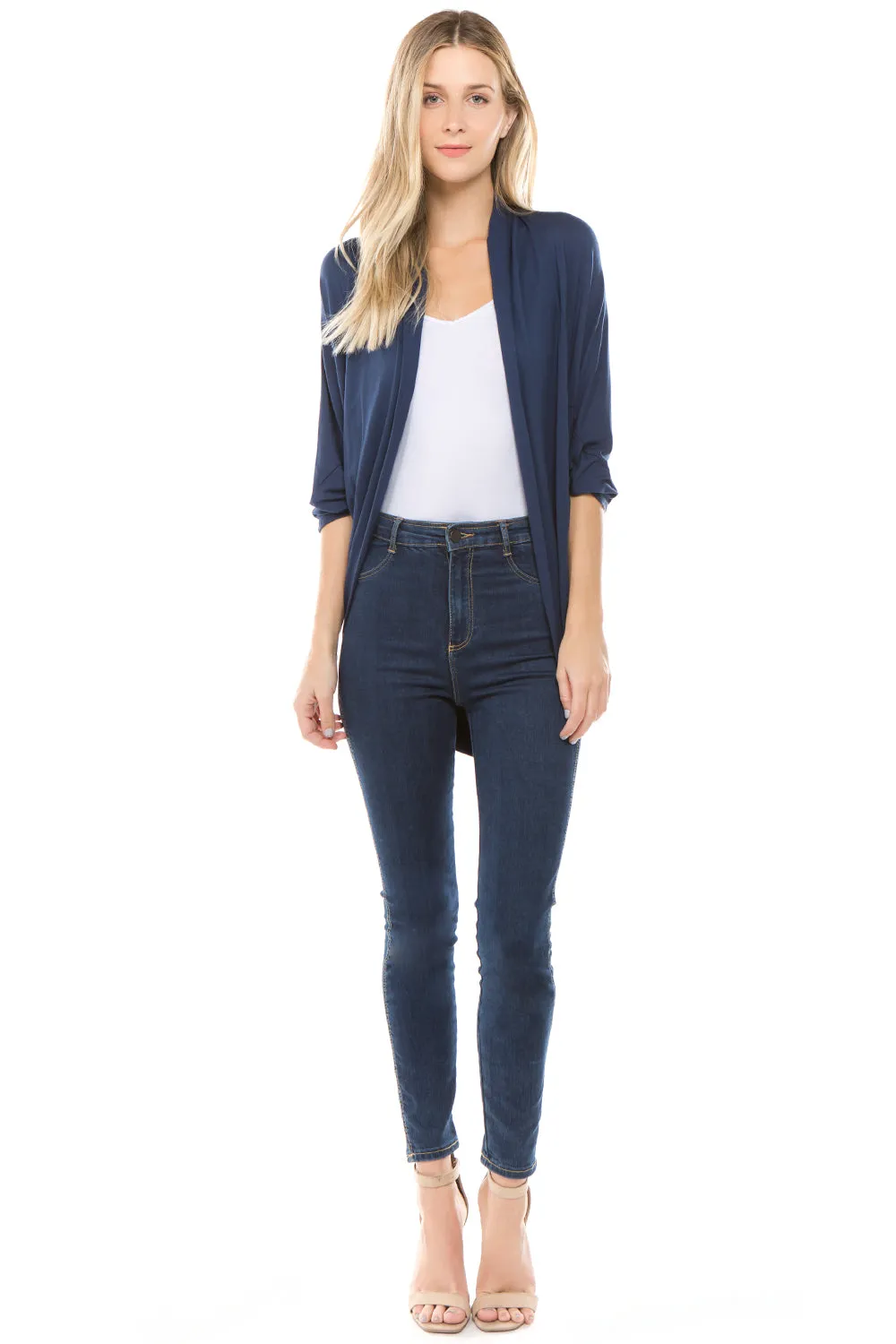 KERI DOLMAN SLEEVE CARDIGAN(NAVY)-JT9305