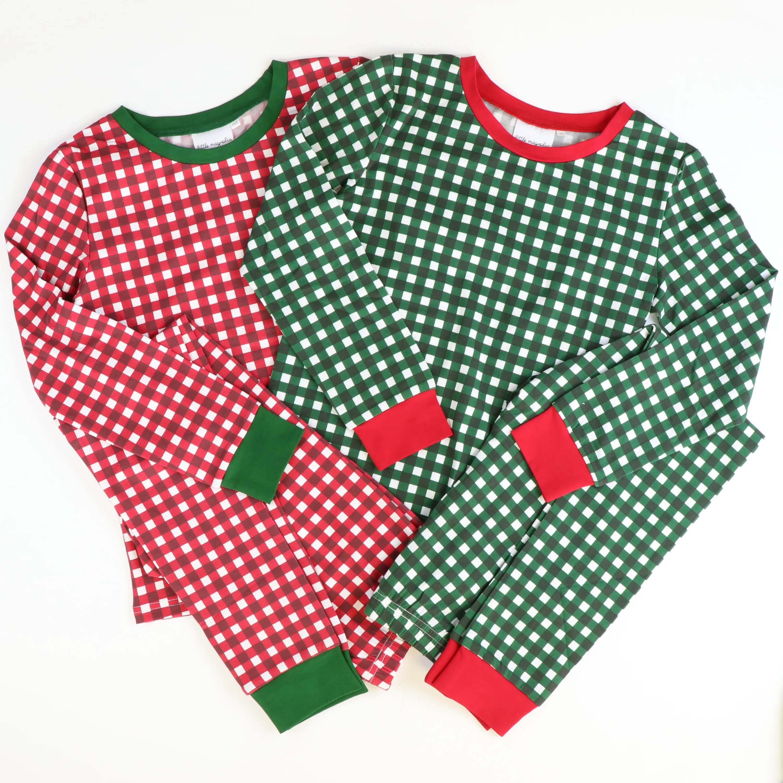 Knit Pajama Set - Crimson Check